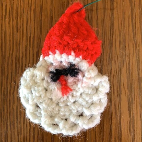 Collection of kitschy handmade yarn Christmas tree ornaments - Picture 7 of 12